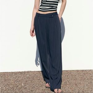 New zara wide legs stripped pants